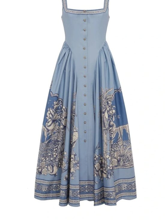 ALEMAIS Dresses & Skirts - Alemais Blue Villa Romantica Midi Dress 8